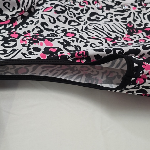 Tail Womens Small Sleeveless Black Pink Zebra Print Top - Picture 6 of 10